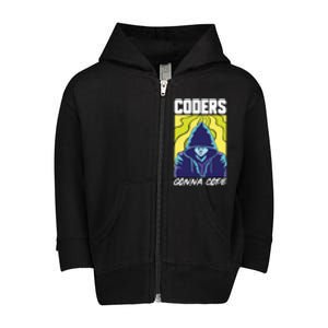 Coders Gonna Code Programmer Software Developer Engineer Cute Gift Toddler Zip Fleece Hoodie