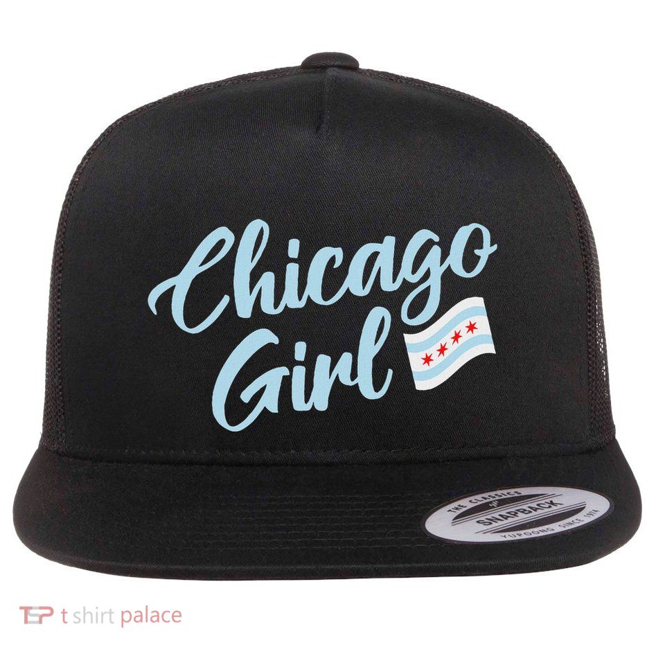 Chicago Girl Flat Bill Trucker Hat