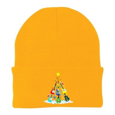 Cute Guitar Christmas Tree Music Stocking Stuffer  Knit Cap Winter Beanie