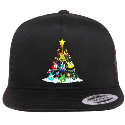 Cute Guitar Christmas Tree Music Stocking Stuffer  Flatbill Hat