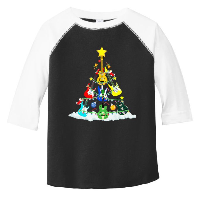 Cute Guitar Christmas Tree Music Stocking Stuffer  Toddler Fine Jersey T-Shirt