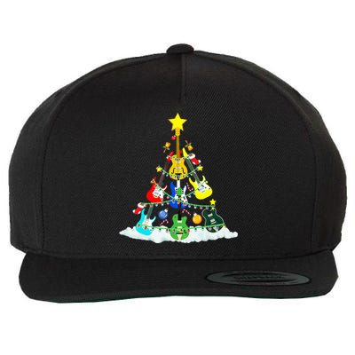 Cute Guitar Christmas Tree Music Stocking Stuffer  Wool Snapback Cap