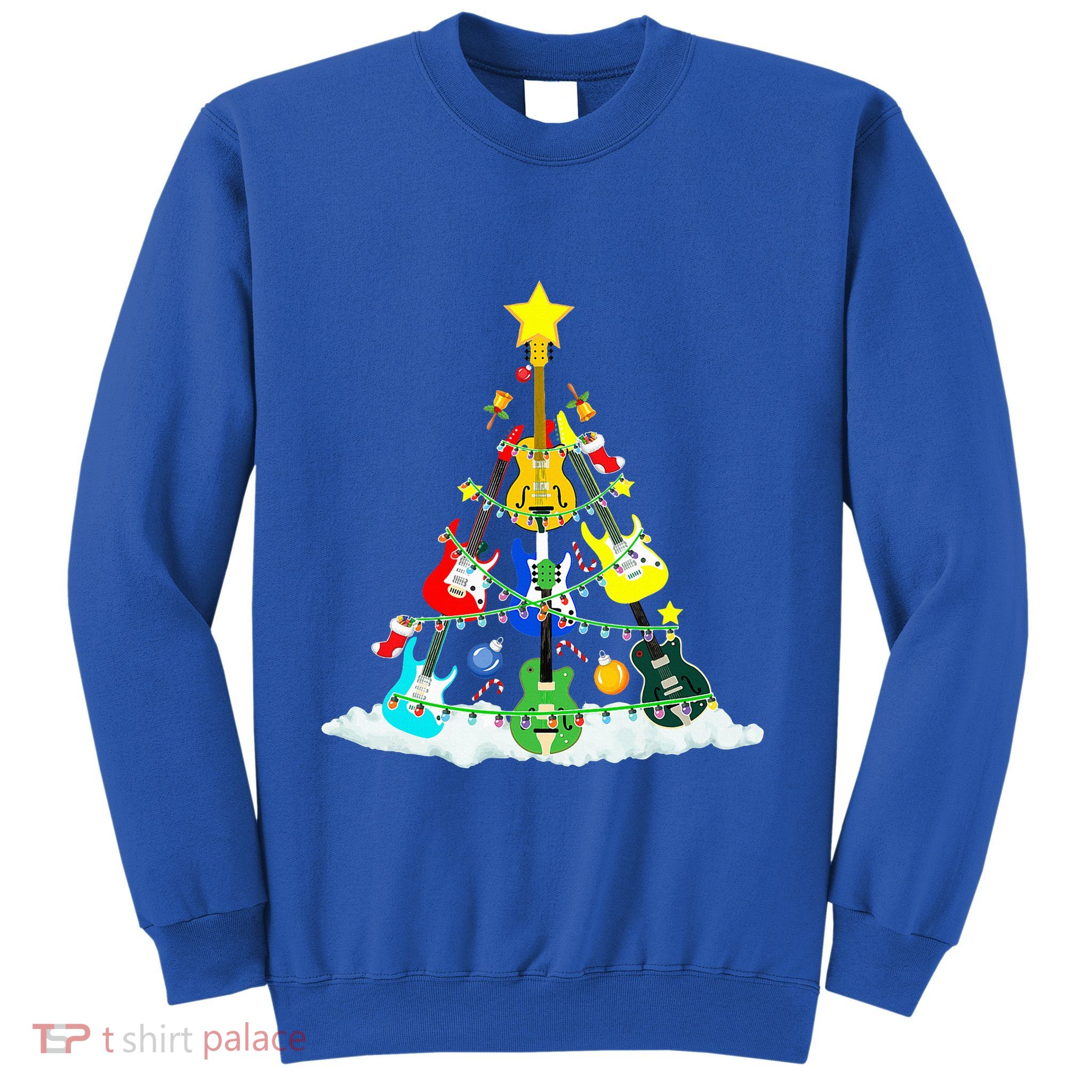 Cute Guitar Christmas Tree Music Stocking Stuffer  Sweatshirt
