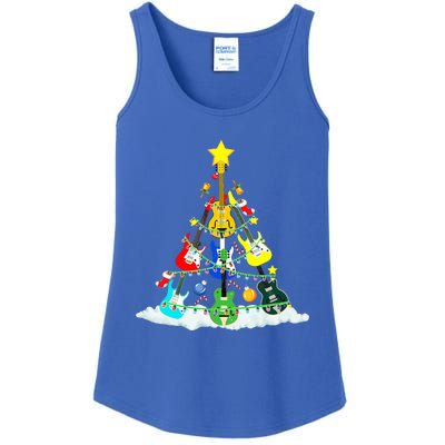 Cute Guitar Christmas Tree Music Stocking Stuffer  Ladies Essential Tank