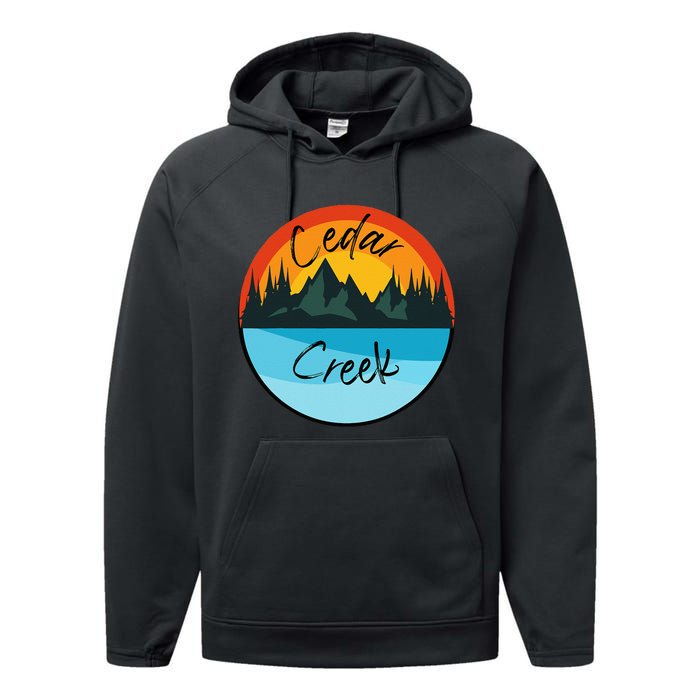 Camping Graphic Cedar Creek Graphic Performance Fleece Hoodie