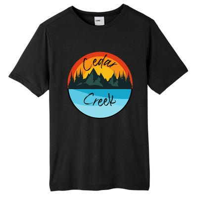 Camping Graphic Cedar Creek Graphic Tall Fusion ChromaSoft Performance T-Shirt