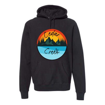 Camping Graphic Cedar Creek Graphic Premium Hoodie