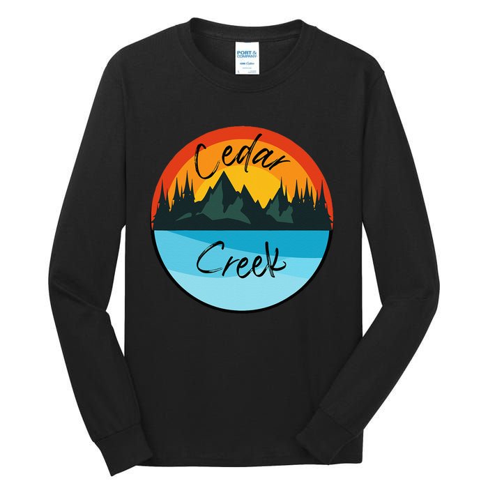 Camping Graphic Cedar Creek Graphic Tall Long Sleeve T-Shirt