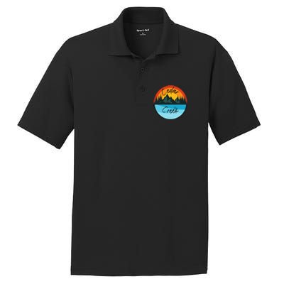 Camping Graphic Cedar Creek Graphic PosiCharge RacerMesh Polo