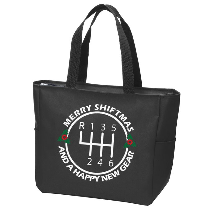 Car Guy Christmas Funny Auto Racing Mechanic Manual Carguy Zip Tote Bag