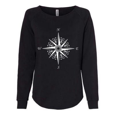 Compass Graphic Womens California Wash Sweatshirt