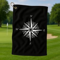 Compass Graphic Golf Towel