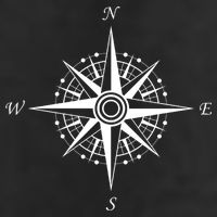Compass Graphic Golf Towel