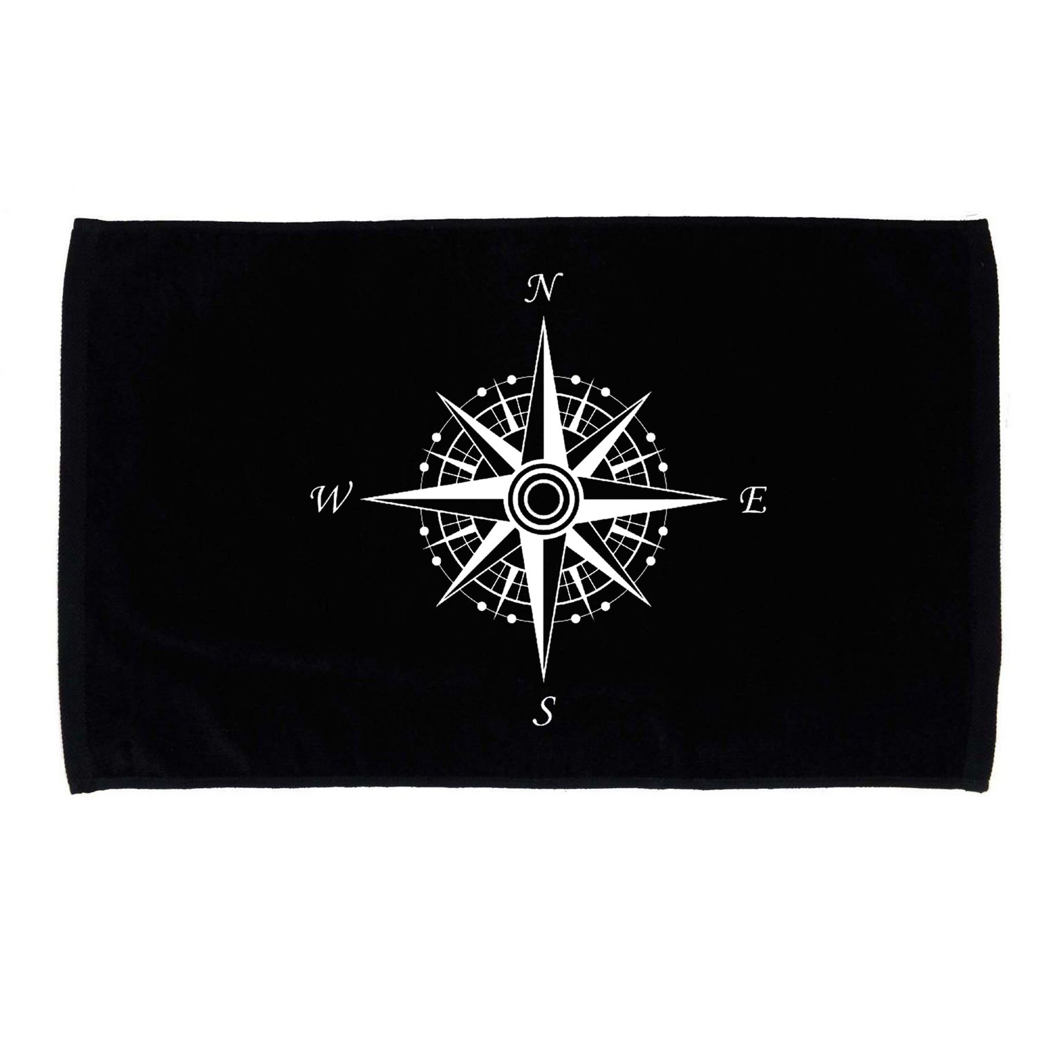 Compass Graphic Microfiber Hand Towel