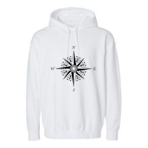 Compass Graphic Garment-Dyed Fleece Hoodie