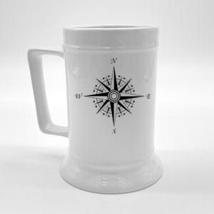 Compass Graphic Beer Stein