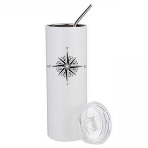 Compass Graphic Stainless Steel Tumbler