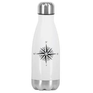 Compass Graphic Stainless Steel Insulated Water Bottle