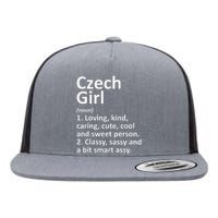 CZECH GIRL CZECH REPUBLIC Gift Funny Country Roots Descent Flat Bill Trucker Hat