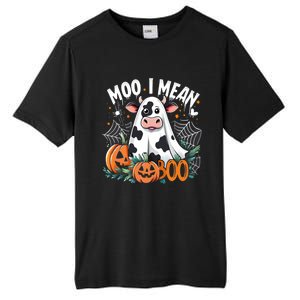 Cute Ghost Cow Moo I Mean Boo Halloween Funny Cow Lover Gift Tall Fusion ChromaSoft Performance T-Shirt