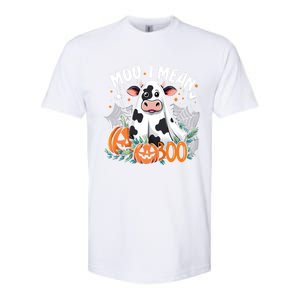 Cute Ghost Cow Moo I Mean Boo Halloween Funny Cow Lover Gift Softstyle CVC T-Shirt