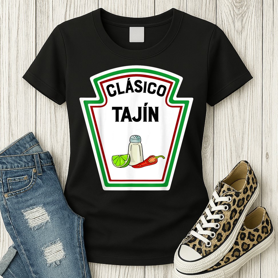 Cute Group Condiments Halloween Costume Family CláSico TajíN Womens T-Shirt