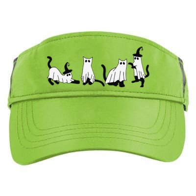 Cute Ghost Cats Funny Halloween Black Cats Adult Drive Performance Visor