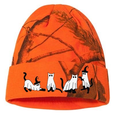 Cute Ghost Cats Funny Halloween Black Cats Kati Licensed 12" Camo Beanie