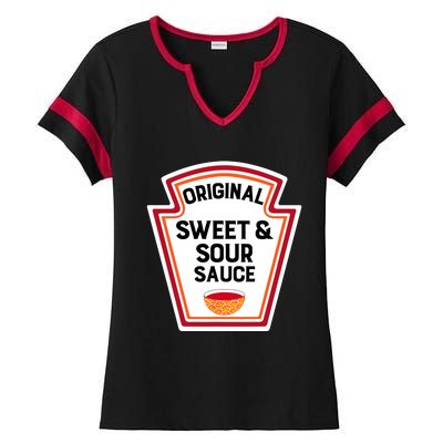 Cute Group Condiments Halloween Costume Sweet Sauce Sour Ladies Halftime Notch Neck Tee