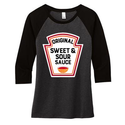 Cute Group Condiments Halloween Costume Sweet Sauce Sour Women's Tri-Blend 3/4-Sleeve Raglan Shirt