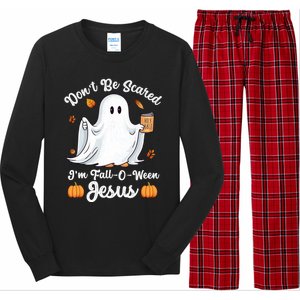 Cute Ghost Christian Halloween Falloween Jesus Pumpkin Cool Gift Long Sleeve Pajama Set