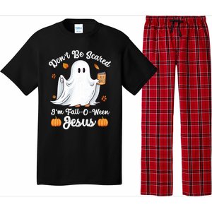 Cute Ghost Christian Halloween Falloween Jesus Pumpkin Cool Gift Pajama Set