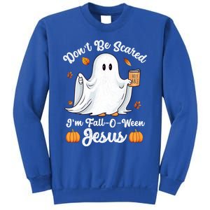 Cute Ghost Christian Halloween Falloween Jesus Pumpkin Cool Gift Sweatshirt