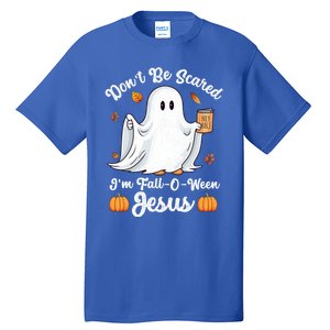 Cute Ghost Christian Halloween Falloween Jesus Pumpkin Cool Gift Tall T-Shirt