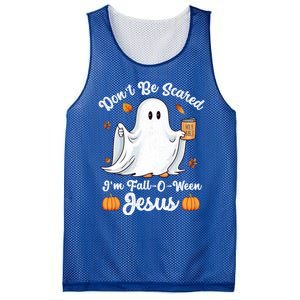 Cute Ghost Christian Halloween Falloween Jesus Pumpkin Cool Gift Mesh Reversible Basketball Jersey Tank