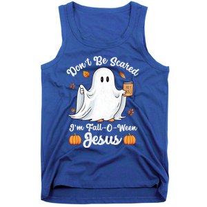 Cute Ghost Christian Halloween Falloween Jesus Pumpkin Cool Gift Tank Top