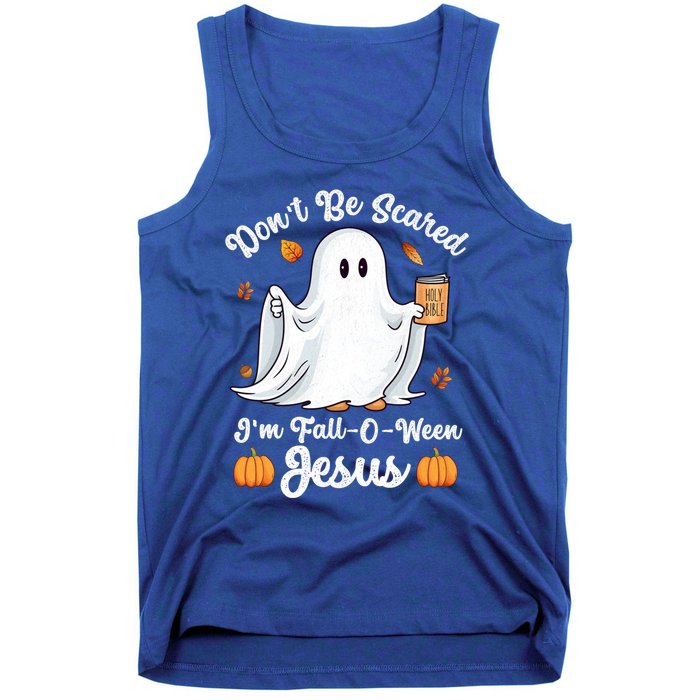 Cute Ghost Christian Halloween Falloween Jesus Pumpkin Cool Gift Tank Top