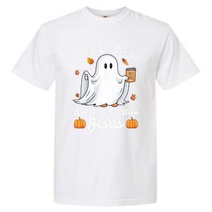 Cute Ghost Christian Halloween Falloween Jesus Pumpkin Cool Gift Garment-Dyed Heavyweight T-Shirt