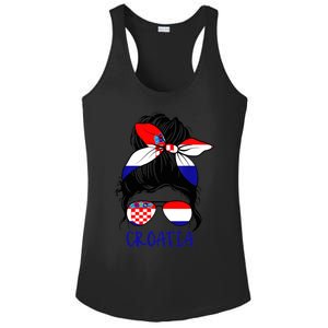 Croatian Girl Croatian Woman Proud Croatia Flag Hrvatska Ladies PosiCharge Competitor Racerback Tank