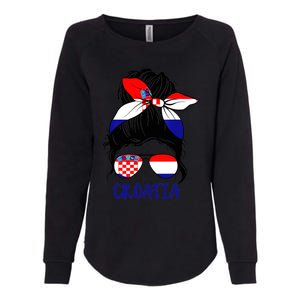 Croatian Girl Croatian Woman Proud Croatia Flag Hrvatska Womens California Wash Sweatshirt