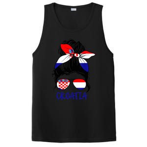 Croatian Girl Croatian Woman Proud Croatia Flag Hrvatska PosiCharge Competitor Tank