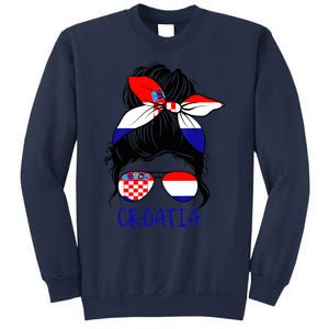 Croatian Girl Croatian Woman Proud Croatia Flag Hrvatska Sweatshirt