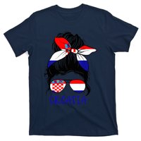 Croatian Girl Croatian Woman Proud Croatia Flag Hrvatska T-Shirt