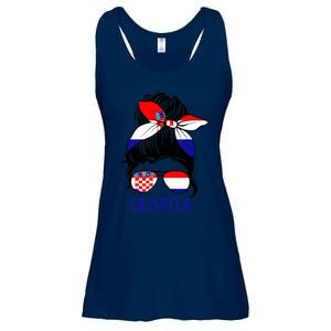 Croatian Girl Croatian Woman Proud Croatia Flag Hrvatska Ladies Essential Flowy Tank