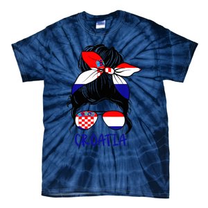 Croatian Girl Croatian Woman Proud Croatia Flag Hrvatska Tie-Dye T-Shirt