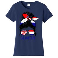 Croatian Girl Croatian Woman Proud Croatia Flag Hrvatska Women's T-Shirt