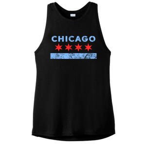 Chicago Gift Chicago Flag Gift Ladies PosiCharge Tri-Blend Wicking Tank