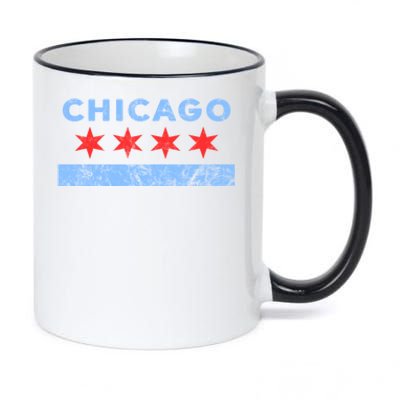 Chicago Gift Chicago Flag Gift 11oz Black Color Changing Mug