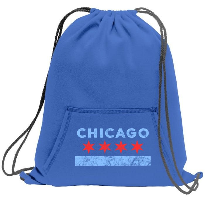 Chicago Gift Chicago Flag Gift Sweatshirt Cinch Pack Bag