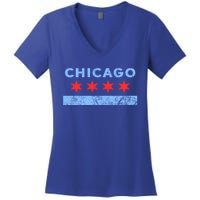 Chicago Gift Chicago Flag Gift Women's V-Neck T-Shirt